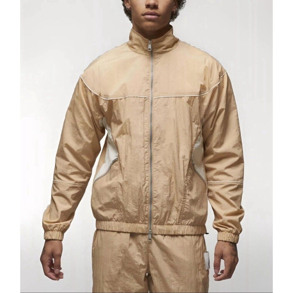 Air Jordan Essentials Desert Cream Warmup Jacket DV7624-277 Men's Size S